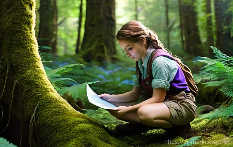 해양학 분야의 혁신 기술 - **Prompt 1: Whimsical Forest Explorer**
    A young, intrepid female explorer, approximately 22 year...