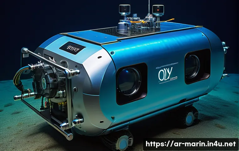 해양 기술 혁신 - A high-tech underwater exploration robot equipped with multiple high-resolution cameras and advanced...